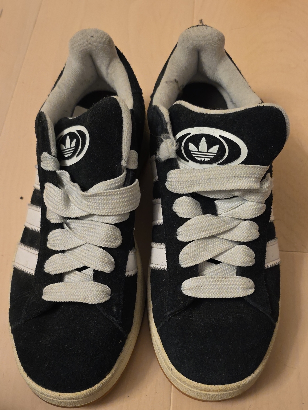 adidas Black Suede Sneakers with White Stripes